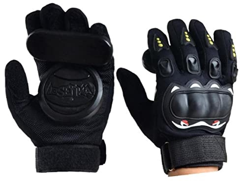 vepoty Longboard-Slide-Handschuhe Skateboard-Handschuhe mit Slidern Verschleißfeste Downhill-Sliding-Handschuhe für Skateboarding