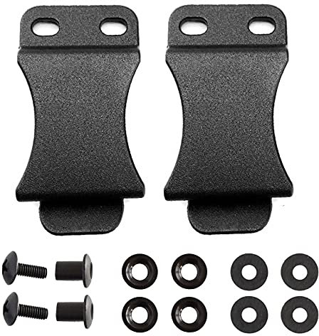 Messerclip für Gürtelpistole Kydex-Holster Gürtelclip mit Schrauben für Taktische Schlaufen Universal Utility EDC Taillenclip, 2 Stück