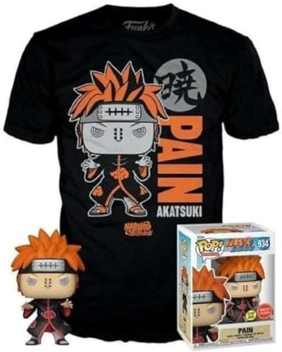 Funko Pop! & tee: Naruto - Pain - (PU/GW) - XL - Camiseta, Franela - Ropa con Figura de Vinilo Coleccionable - Idea de Regalo - Juguetes y Camiseta de Manga Corta para Adultos Hombres y Mujeres