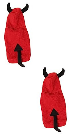 POPETPOP 2st Pet Dog Festival Devil Verwandlungskostü Hund Gitarre Kostü Palloween-Cosplay-kostü Halloween-kostü Für Hunde Halloween Teufelskostü Für Kleine Hunde Hotdog Plüsch