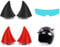 Motorrad Helm Hörner, Motorradhelm Hörner, 4 Stück Helm-Dekoration, Gummi-Horn Zubehör, Motorradhelmhorn, Saugnapf Horn Helm Dekoration,Motorrad Helm Hörner Eckdekoration,Motorradhelm Devil Demon Horn