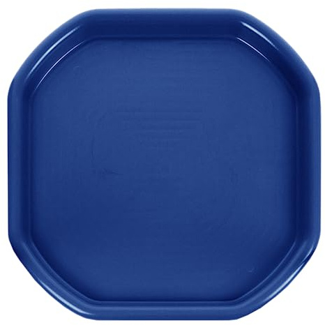 TENLITE Multipurpose Small Durable Plastic Tuff Tray for Cement Mixing, Plaster, Messy Crafts & DIY - Pack of 1, Dark Blue