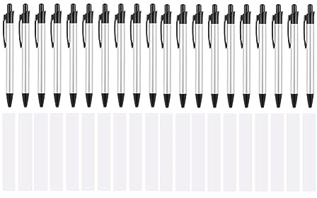 LAUGHERER Sublimationsstifte, Rohlinge, 2 Stück, Wärmeübertragungs-Kugelschreiber, DIY, Wärmeübertragungs-Kugelschreiber mit 12 Schrumpffolien