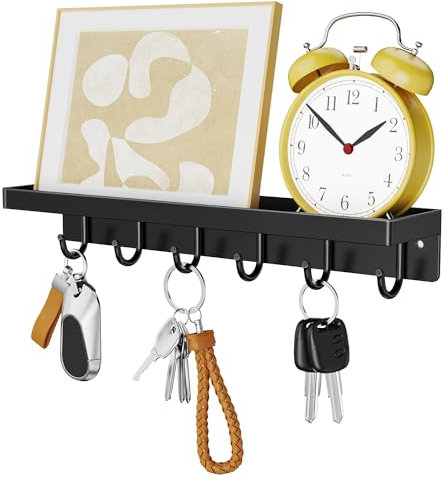niffgaff Wall Key Holder - Self Adhesive - New Type Key Hangers with Stainless Steel Hooks for Mail and Wall Decoration