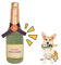 SAVOSWEET Quietschendes Hundespielzeug Plüsch, Hunde Kauspielzeug, Weiche Champagnerflasche 31 cm, Quietsche Hundespielzeug Stoff, Interaktives Spielzeug für Große, Mittlere und Kleine Hunde