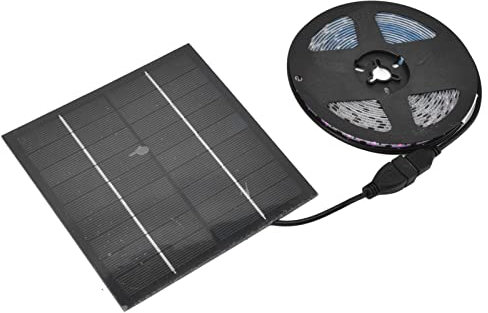 3M Eco Friendly Solar LED Grow Light Strips, 5W High Luminous Flux for Plant Growth, Outdoor Solar Plant Grow Light Strip (3M)