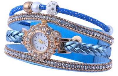 VALICLUD Uhr Weben Schwarzes Armband Strass-armbänder Quarz-Armbanduhr Armband Für Frauen Armbanduhr Schmuck Frauen Uhren Frauen Armreif Frauen Quarzuhr Frauen Schauen Zu Damen Gurt Perle