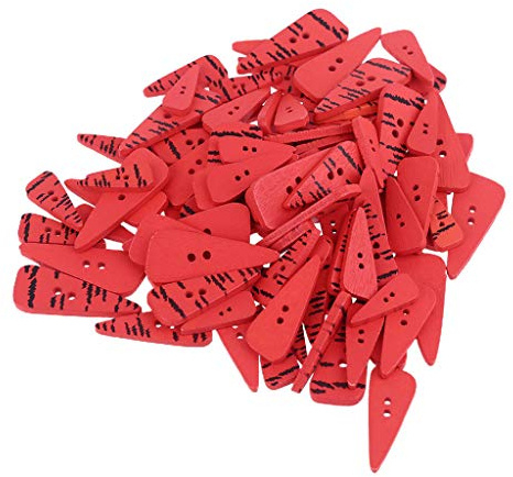 100 Stück Karotten-Nasenknöpfe mit 2 Löchern, Holzknöpfe zum Basteln, Nähen, Kartenherstellung, Scrapbooking, DIY, Handwerk, Werkzeug, Verzierungen, Basteln, Nähen, Verzierungen