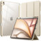 JETech Custodia per iPad Air 13 Pollici M3/M2 (2025/2024) con Portapenne, Chiaro Trasparente Retro Conchiglia Sottile Supporto Antiurto Tablet Cover (Galassia)