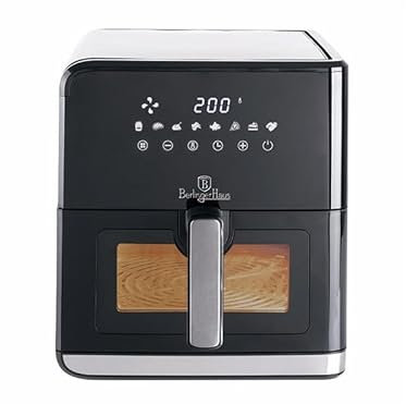 Berlinger Haus Freidora de aire caliente 7,5 L Matte Black Collection | Elegante, potente y saludable