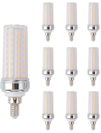 IOEDHW 10er-Pack E12/E26 LED-Maisbirnen 20 W, AC85–265 V, Nicht dimmbar, 2000 lm Kaltweiß 6500 K, entspricht 200 W Glühlampen, energiesparende E26-LED-Glühbirne für Kronleuchter, Wandleuchte