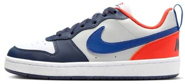 Nike Court Borough Low RECRAFT GS Sneaker, Midnight Navy Hyper Royal Team Orange, 35.5 EU