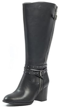 GABYLOU Stivali 2XL a polpaccio largo - Modello Meghan. Nero24. 37