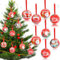 Weihnachtskugeln Weihnachtsschmuck, 8 Stück Weihnachten Bonbondose Hängende Dekorationen, Kreative Weihnachtskugeln Anhänger, Weihnachtsdekoration Thema Rot Vorratsdose für Kekse Süßigkeiten Münz