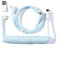 Keychron Coiled Aviator Cable - Spiralkabel für mechanische Tastatur Hellblau - Angular