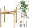 Gorouy Soporte de Plantas de Interior de Madera, Pequeño Soporte para Macetas 33x30 cm, Maceteros Decorativos Interior Moderno de Estilo Mid-Century, Decoración Interior Exterior Hogar, Jardín