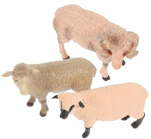 NAMOARLY 3 Stücke Realistische Schafe Spielzeug Für Jungen Und Mädchen Schafe Dekoration Zoo Spielzeug Modell Kreative Ornament Für Hause