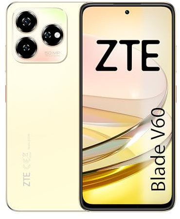 ZTE Blade V60 Smartphone (4G). 6.6” FHD+ | MediaTek Helio G85 | 4GB RAM + 128GB ROM | Cámara 48MP + 8MP | Batería 5000mAh con Carga Rápida 18W | Dual SIM | Android 11 | Ideal para Juegos.
