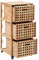 HEFZGDB Badschrank 41x41x91 cm Massivholz Walnuss Wohnzimmerschrank Buffetschrank Apothekerschrank Küche Büroschrank für Wohnbereich Küche Abstellraum Arbeitszimmer