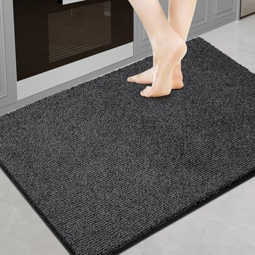 DOMUSTEX Schmutzfangmatte Innen 60 x 90 cm, Waschbar Teppich Läufer, Eingangsteppich, rutschfeste Fussmatte für Hund, Küche, Flur