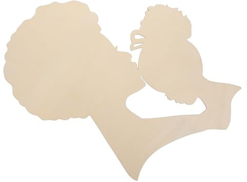 Operitacx Unvollendeter Holzchip Mit Wreath Kopf-design Für Muttertagsgeschenke Handgefertigter Malrohling Für Kreative Bastelprojekte Und Persönliche