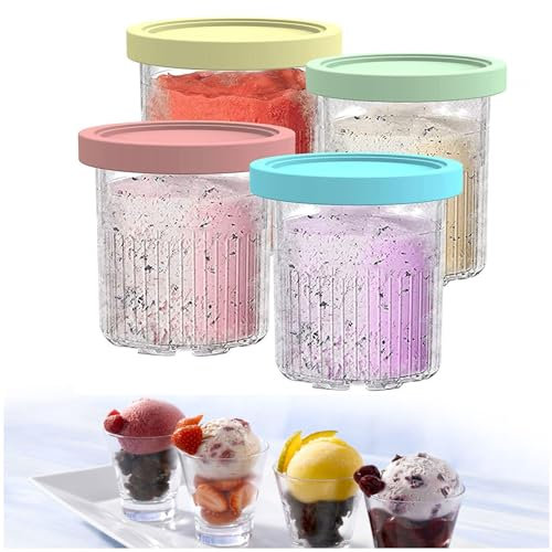 Wizvox Creami Pints and Lids, for Ninja Ice Cream Maker Pints,24 OZ Creami Deluxe Airtight,Reusable for NC501 Series Ice Cream Maker