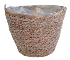 Cubremaceta de Mimbre de 12cm de Diámetro Perfecto para Decorar Macetas Pequeñas en Espacios Naturales