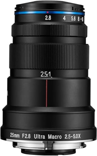 Venus Laowa Objectif 25 mm f/2.8 2.5-5X Ultra Macro Mise au point manuelle pour appareil photo Sony E Mount