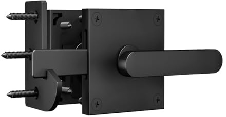 WEWORTH Doppelseitiger Torriegel, strapazierfähig, rechts schwingende Türriegel, Torbeschläge für Außenzaun, Holztore, Pooltor, Garten