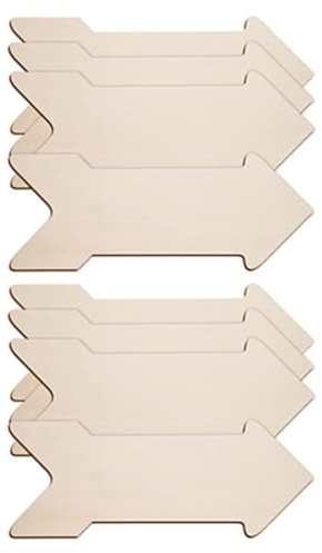 Eieenotee 8PCS Unfinished Wood Sign Blank Hanging Wooden Plaque Color