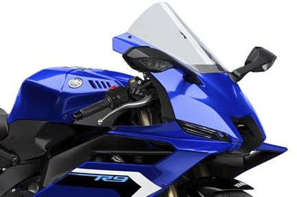 Puig 22285W R-Racer Windscreen, sport screen made of high-impact acrylic with aerodynamic design, wind tunnel tested and TÜV certified, Clear