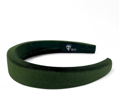 Bottega della Principessa - Serre-tête bombé femme en velours – élégant, confortable, accessoire cheveux (Vert forêt, Taille unique femme)
