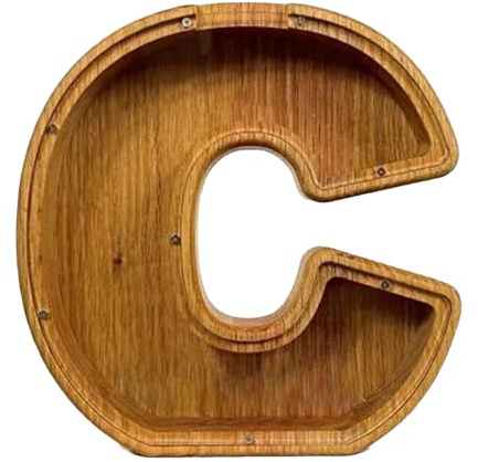 Spardose, Holz-Alphabet-Spardose – transparente Spardose für