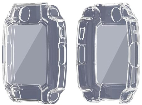 Hülle für Imoo Watch Phone Z11, Full Cover mit integriertem Displayschutz, Stoßfestes PC Gehäuse Smartwatch Case (Transparent)
