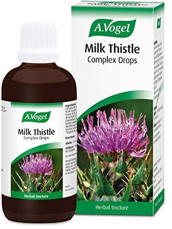 A.Vogel Milk Thistle Complex Drops 100 ml | Liquid Herbal Supplement with Milk Thistle + Artichoke, Dandelion, Peppermint & Boldo | Convenient Dropper for Daily Use