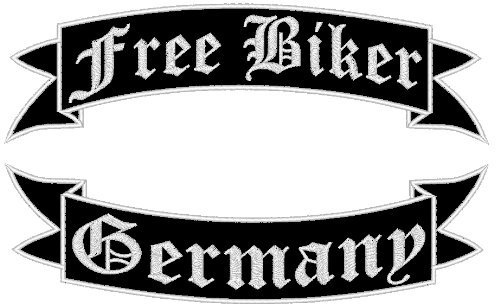 Aufnäher Free Biker Germany oberere Schwinge & untere Schwinge 35cm