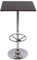 Mendler Bartisch Stehtisch Bistrotisch Chicago mit Fußablage, quadratisch 110x63x63cm MVG-Zertifiziert - schwarz