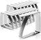 com-four® 16x Clip per Tovaglie in Acciaio Inossidabile - Porta Panni Resistenti alle Intemperie - Clip da Tavolo per Interno ed Esterno - Morsetti da Tavolo - Clip in Metallo