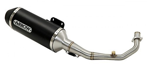 ARROW HONDA FORZA 125 '15 HOMOLOGATED ALUMINIUM DARK RACE-TECH SILENCER WITH BLACK END CAP FOR ARROW COLLECTOR | 53508ANN
