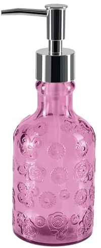 Spirella Seifenspender Carlita Glas Flüssigseifen-Spender 300ml Pink