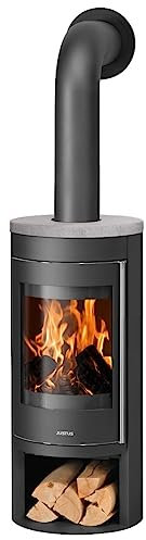 Justus 4815 22 Mino 2.0 Kaminofen Stahl Schwarz mit Speckstein-Abdeckplatte/A+