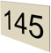 DECOHO - Numéro boîte aux Lettres Personnalisable Rectangle Beige Chiffres Noirs - Plastique 1,6 mm - 70x50 mm adhésif 3M Facile à p - Beige