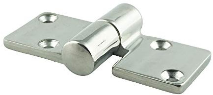 Eisenwaren2000 | 92 x 36 x 5 Links Scharnier (5 Stück) - Türscharnier - Möbelscharnier - Beschlag - Edelstahl A4 VA V4A - rostfrei