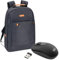 PEDEA Laptop Rucksack Elegance Notebook-Rucksack bis 17,3 Zoll (43,9 cm) mit Tablet-PC Fach bis 10,1 Zoll (25,9 cm) inkl. Schnurloser Maus, Grau