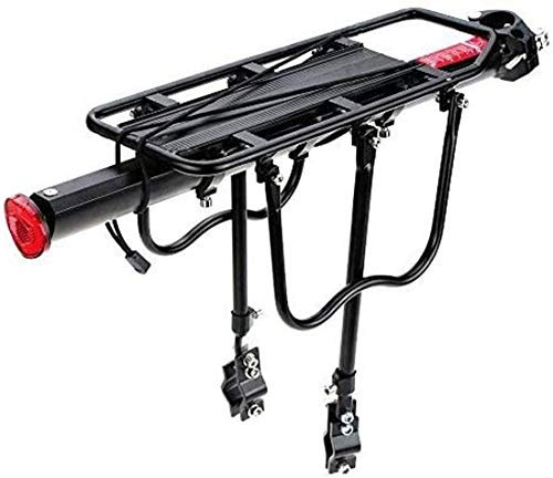 CBK-MS Fahrrad Gepäckträger schwarz 24-28 Zoll Alu Rack Universal Rahmenbefestigung - Geeignet für Rahmen mit schwierigen Befestigungsmöglichkeiten