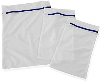 Leifheit Wäschenetz 3er Set, Wäschebeutel in zwei Größen für bis zu 2kg Wäsche, Waschbeutel für schonende Reinigung, Waschsack mit Reißverschluss, strapazierfähiges Material geeignet bis 90°