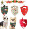 4 Stück Haustier Bandanas,Dreieckstuch,Haustier Dreieck Lätzchen,Halstuch Einstellbare für Hunde Katze,Weihnachten Hund Bandanas,Mit Weihnachtsmann Elchmustern,Weihnachten Haustier Halstuch Deko