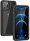 Focusor Cover iphone 12 PRO 6.1”,Custodia Impermeabile iphone 12 PRO(5G)[IP68 Certificato Waterproof] Cover Slim Antiurto Antineve Antipolvere AntiGraffio Subacquea Protettiva per iphone 12 PRO(Nero)