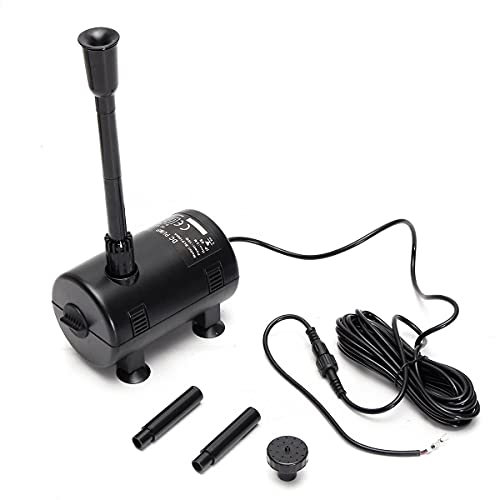 ZTBH Pompe de Circulation 1550 L/H 12V-24V Pompe à Eau de Moteur Solaire sans Balai, Mini Portable Mini d'arrosage Submersible Jardin de Poisson Pond d'eau Durable