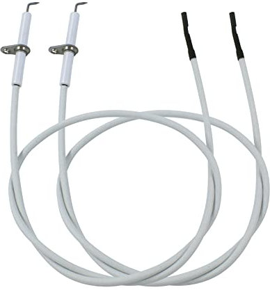 MOFLAME 2 Stück Keramik Zünder Elektrode mit 700 mm Zündkerze Draht Ersatzteile Verwendet Druckknopf Piezo Zünder für Gasgrill Kitchenaid Gasbrenner Feuerstelle Kamin